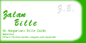 zalan bille business card