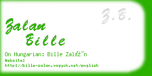 zalan bille business card